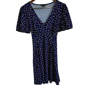 As you wish, navy floral, A-line dress juniors large